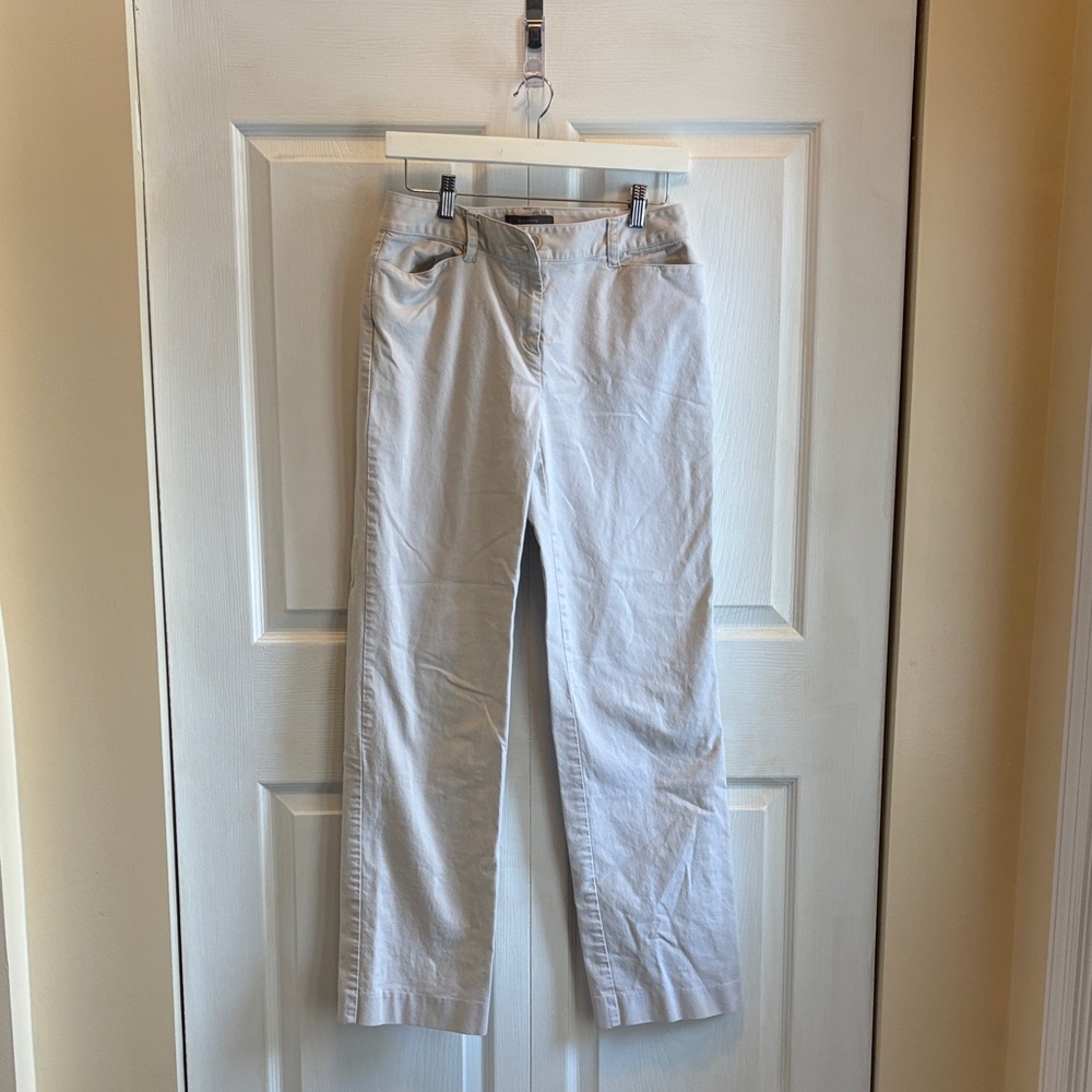 Liz Claiborne Audra Pants Womens 8R Khaki Beige Straight Leg Chino Trousers